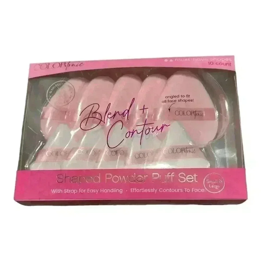 Color Tonic 10 Piece‎ Shaped Powder Puff Set